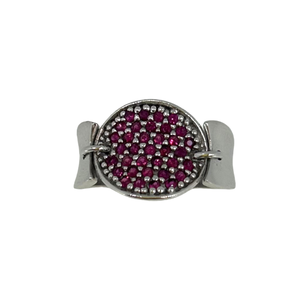 Ruby silver ring