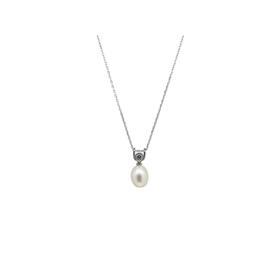 Silver Pearl Necklace