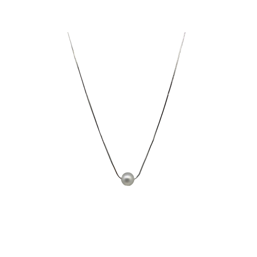 Silver Pearl Necklace