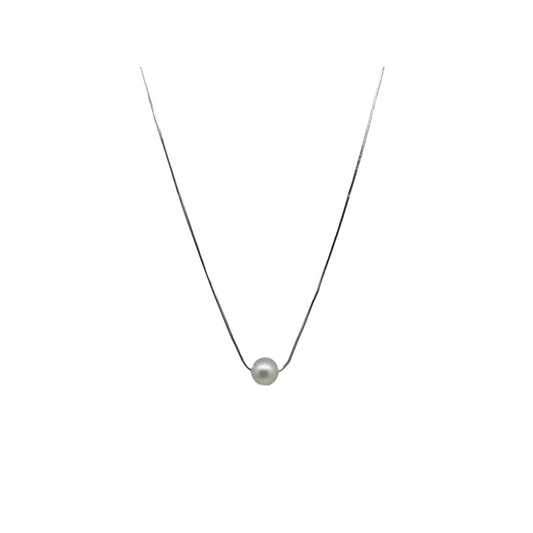 Silver Pearl Necklace