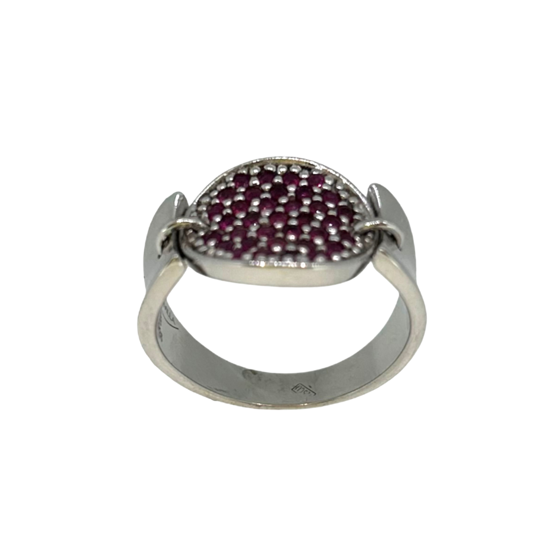 Ruby silver ring