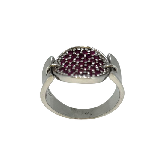 Ruby silver ring