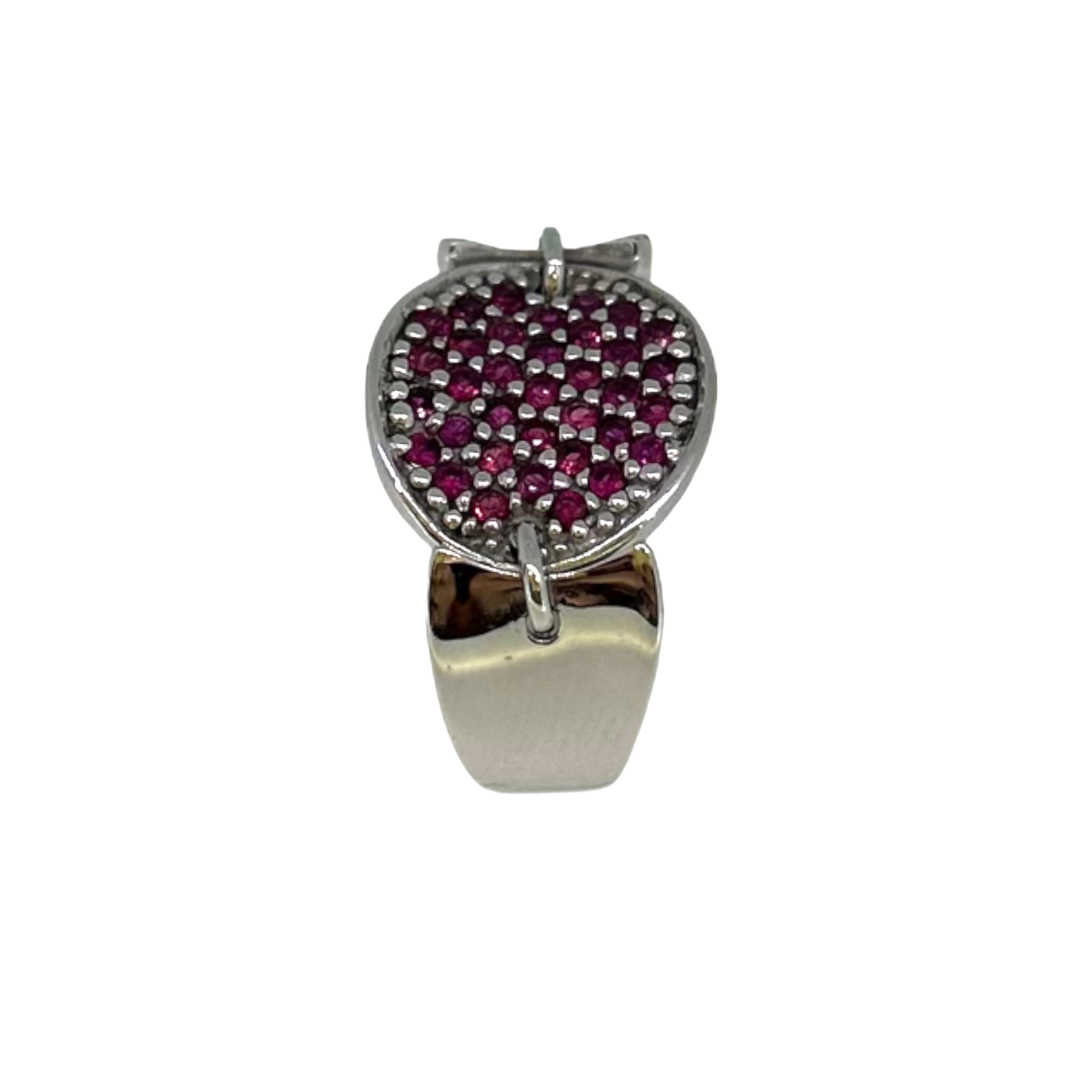 Ruby silver ring