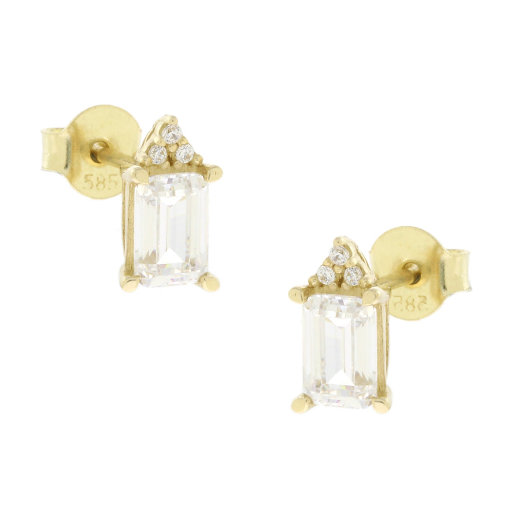 Gold Gemstone Earrings