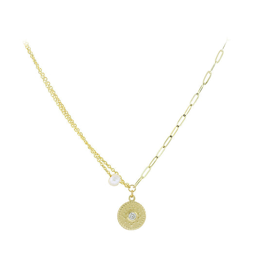 Gold Disk Necklace