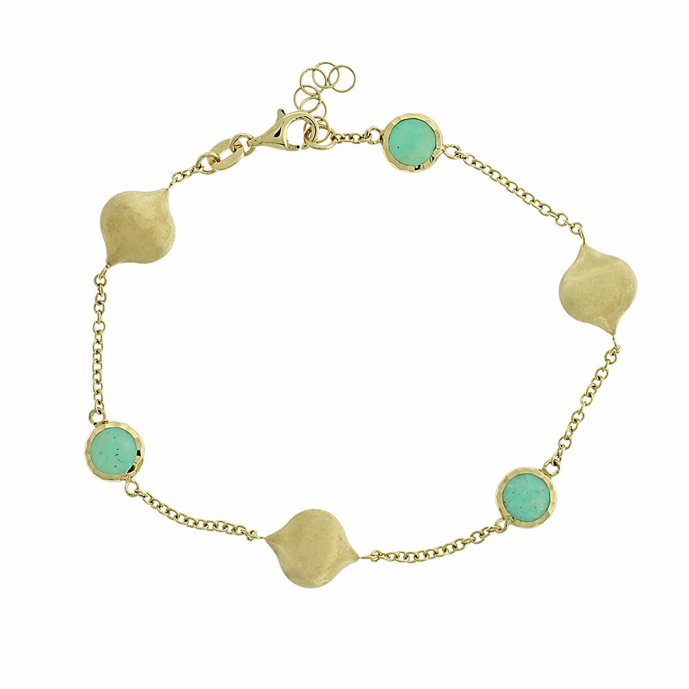 Gold & Turquoise Bracelet