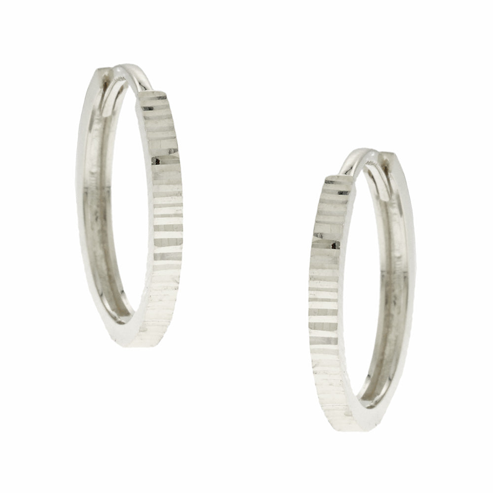 White Gold Hoops