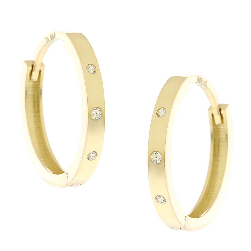 Yellow Gold Hoops