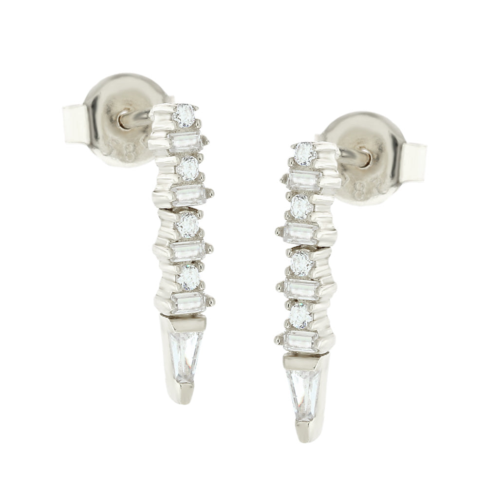 White Gold Drop Earrings