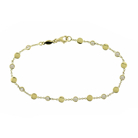 Yellow Gold Bracelet With Stones