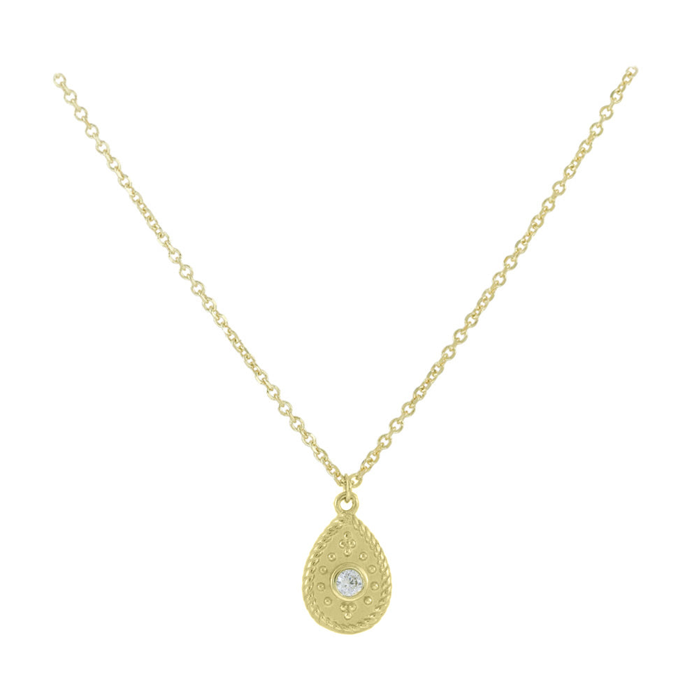 Gold Pear Drop Necklace