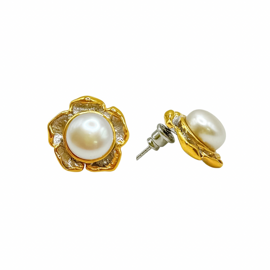 Pearl Flower Earrings