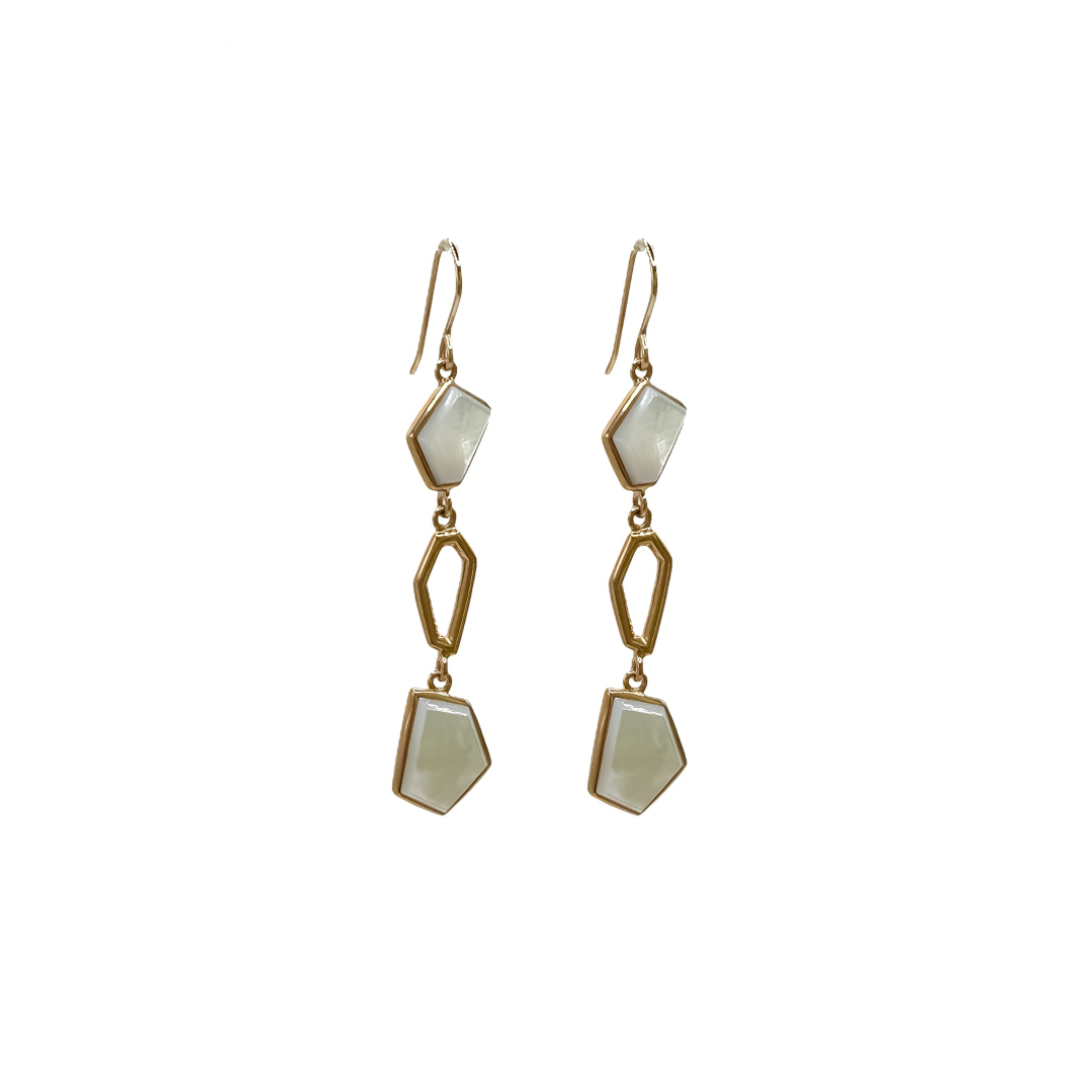 Silver Earrings With Mother Of Pearl