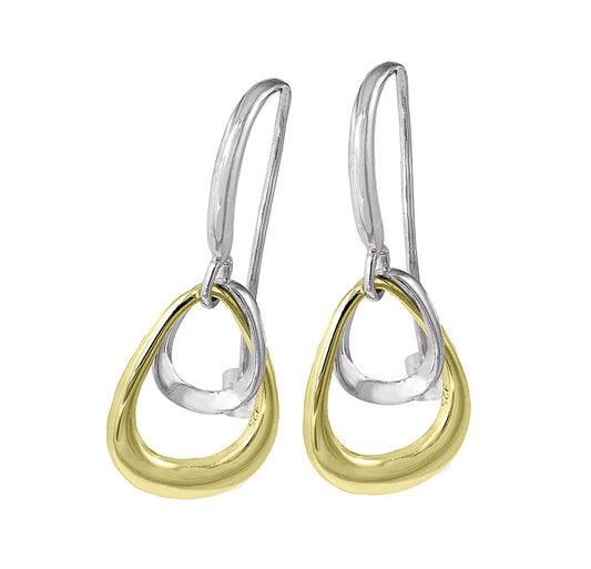 Silver & Gold Drop Earrings