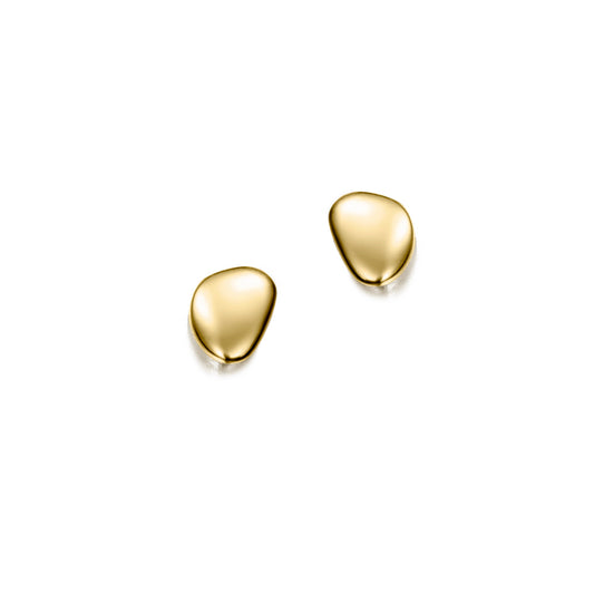 Gold Pebble Studs