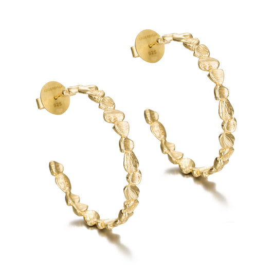 Gold Patterned Hoops