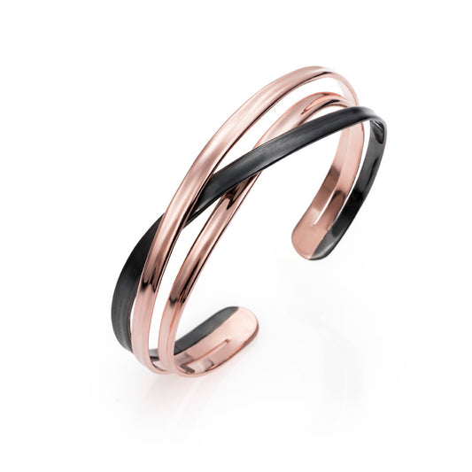 Rose Gold & Black Bangle