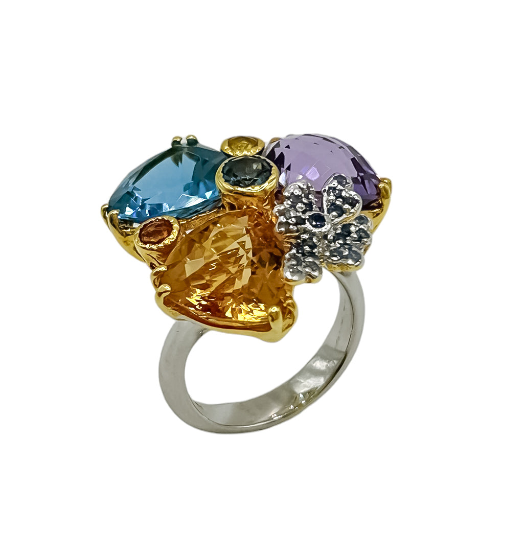 Multi-Gemstone Cocktail Ring