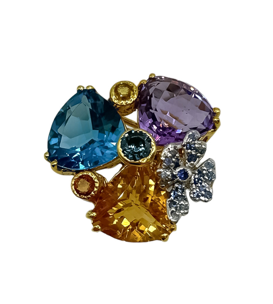 Multi-Gemstone Cocktail Ring