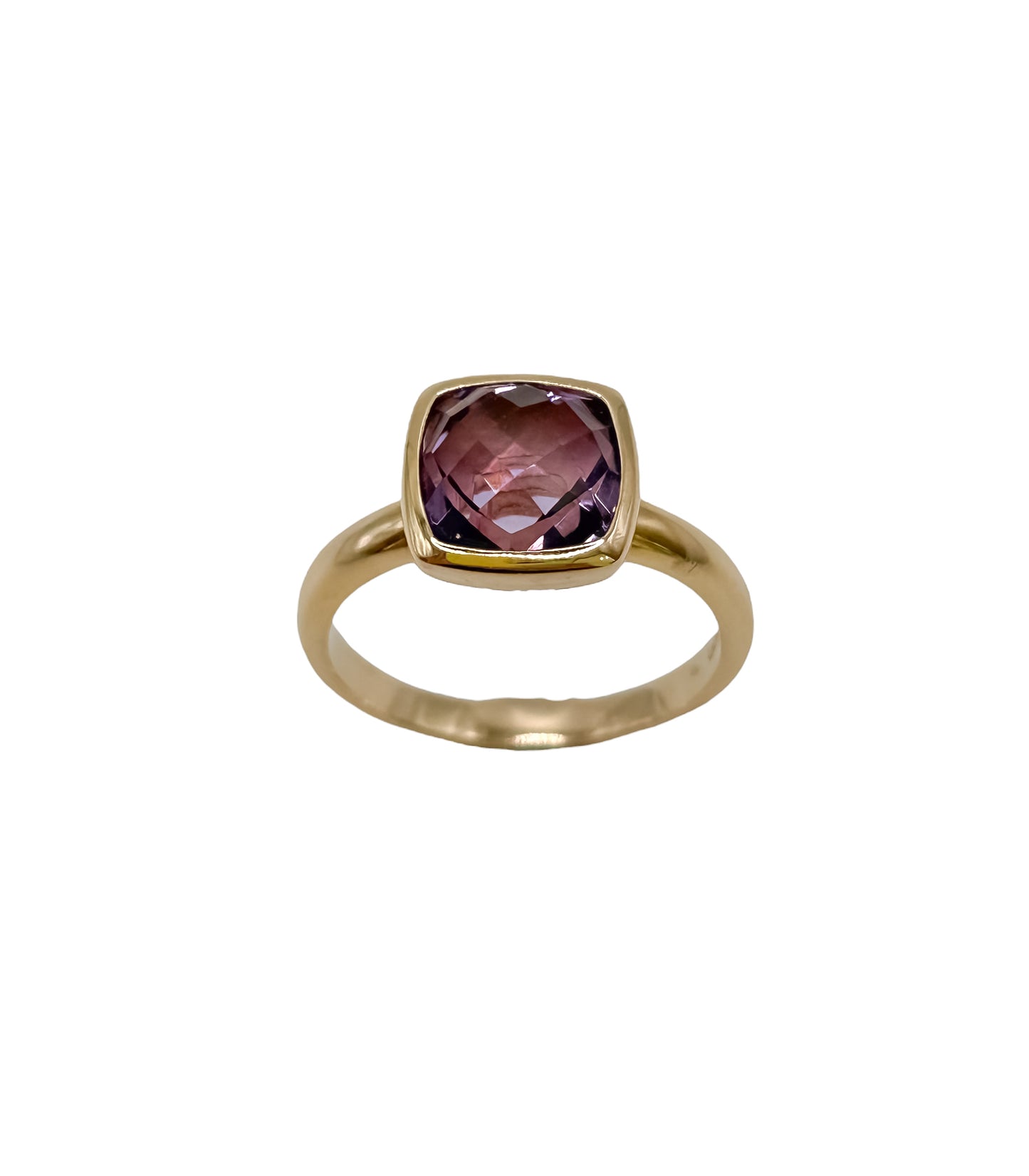 Rose gold amethyst ring