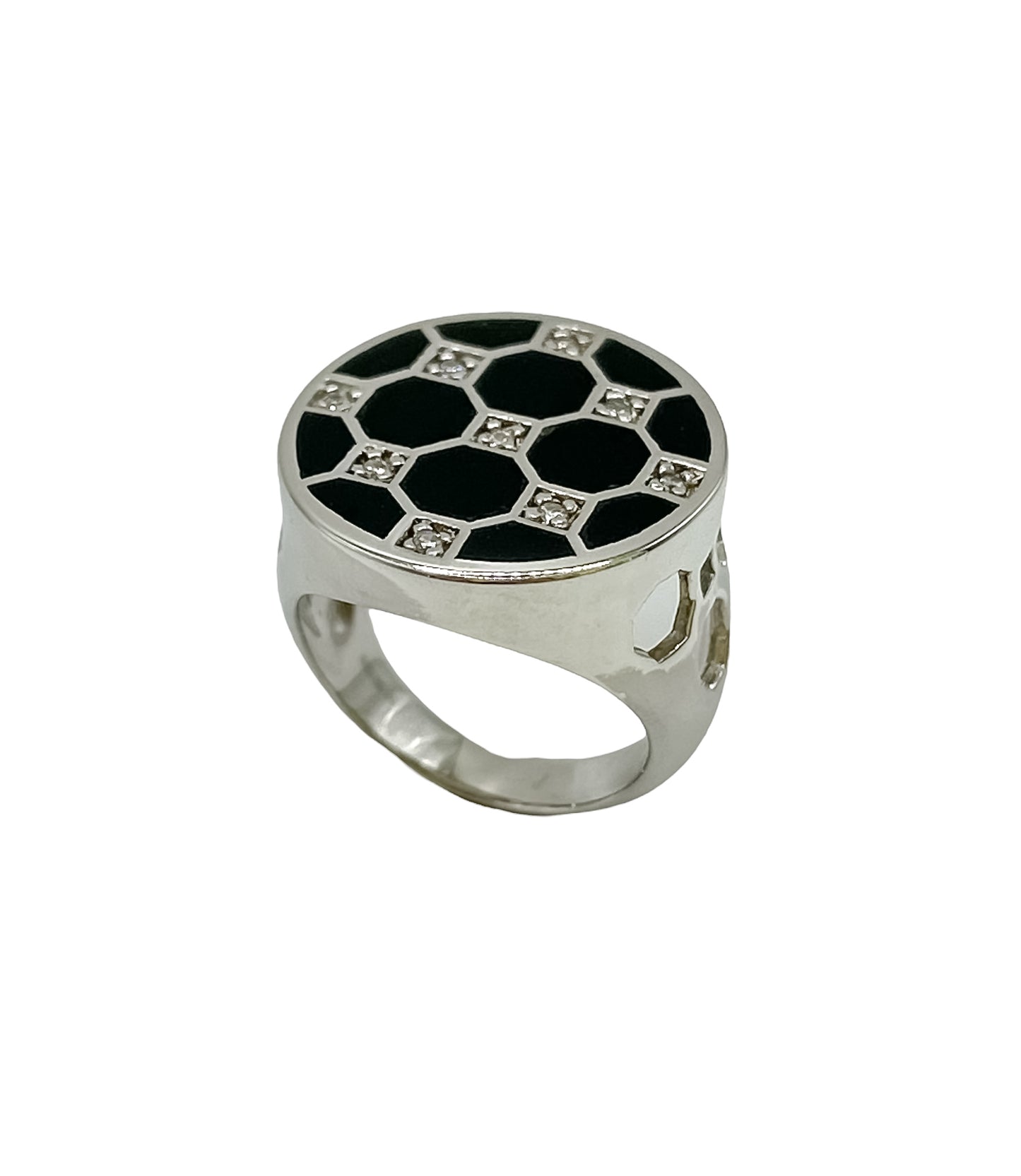 Silver Black Onyx Ring