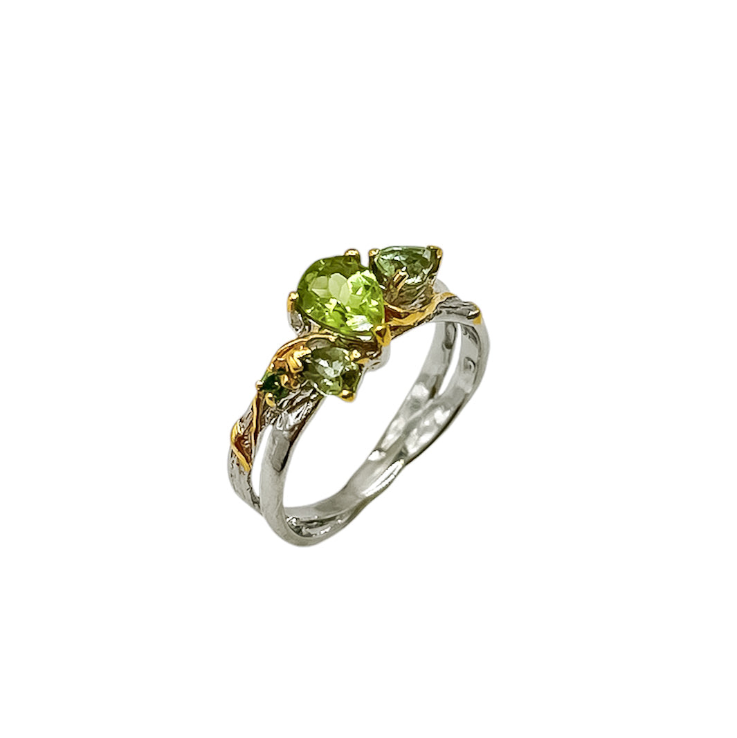 Silver Peridot Ring
