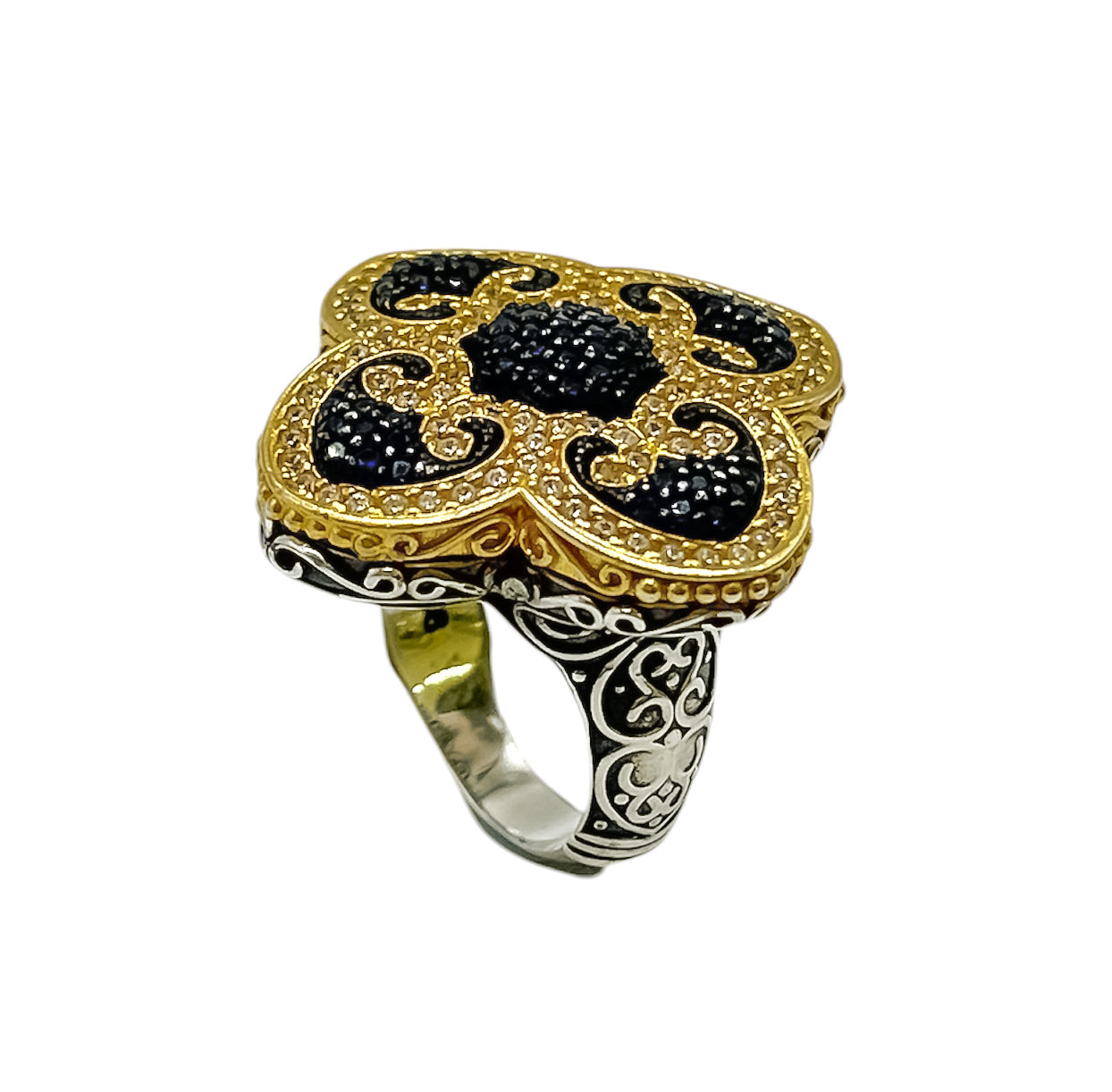 Designed Ring With Zircon Stones