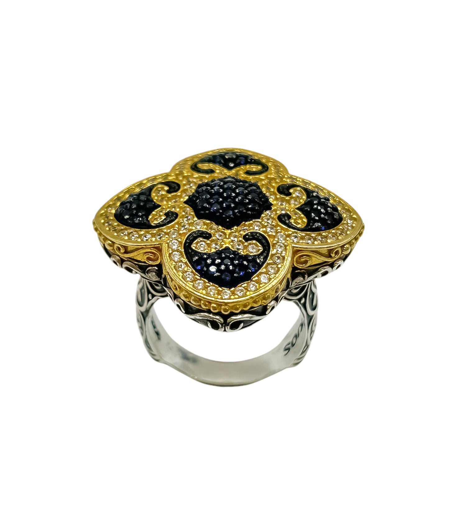 Designed Ring With Zircon Stones