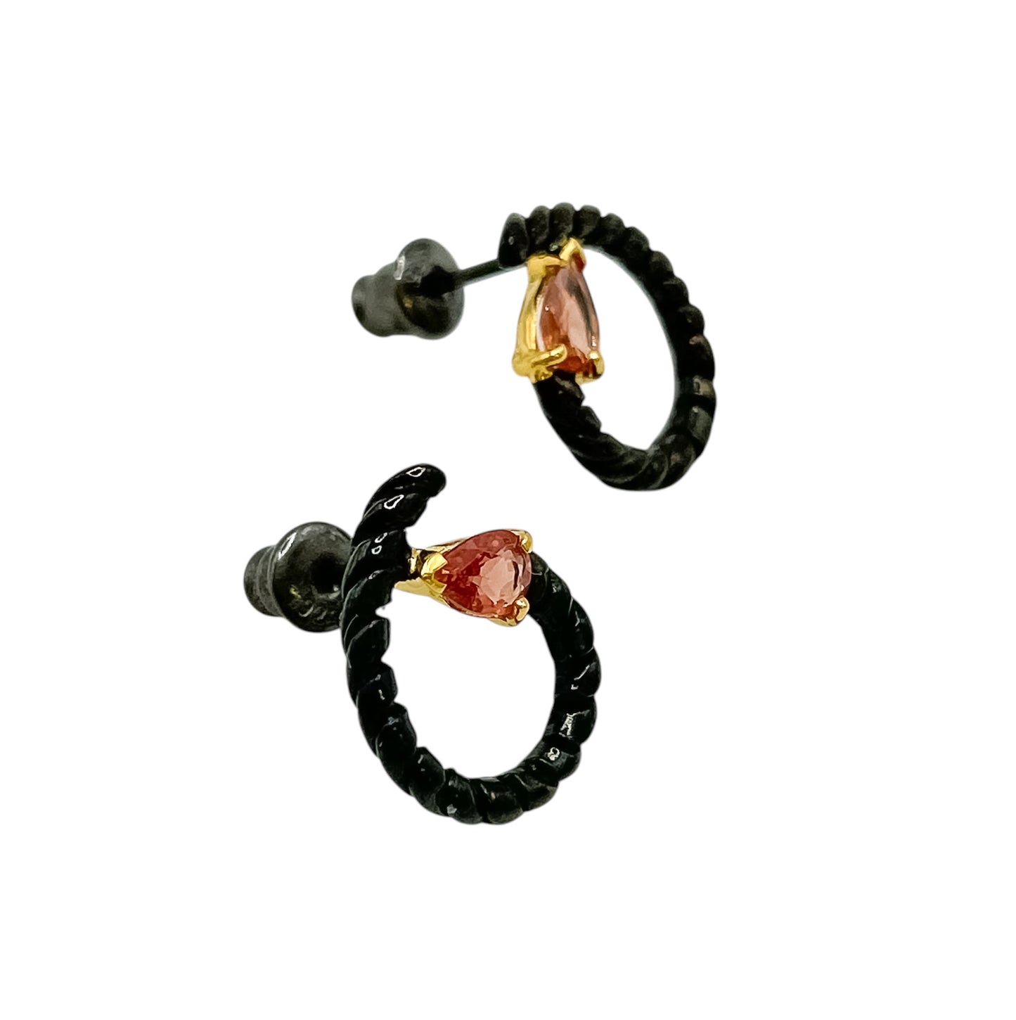 Silver Earrings With Sapphires