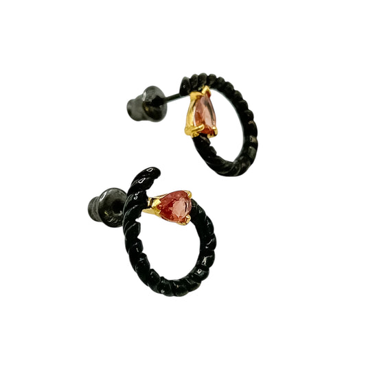 Silver Earrings With Sapphires