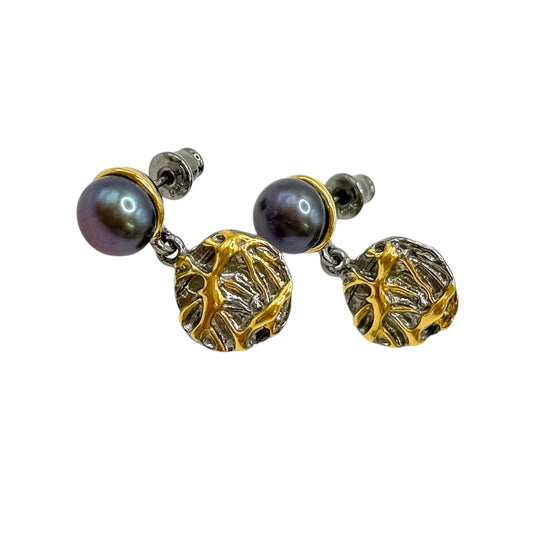 Silver Earrings With Pearls