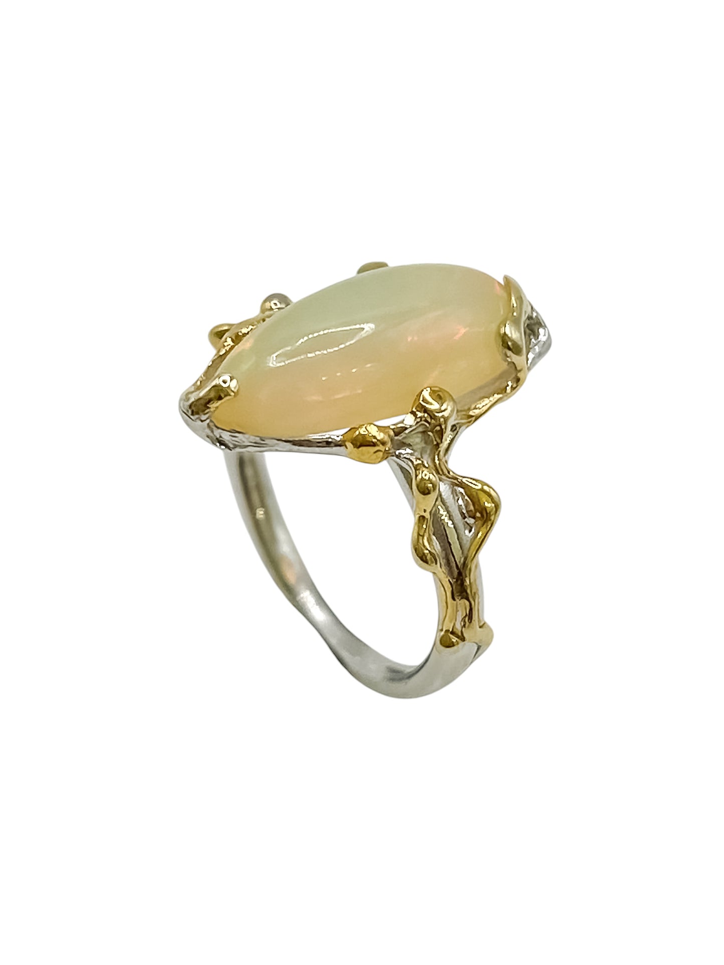 Silver Ring With Opal