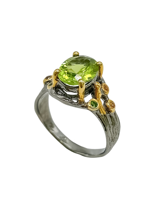 Silver Ring With Peridot