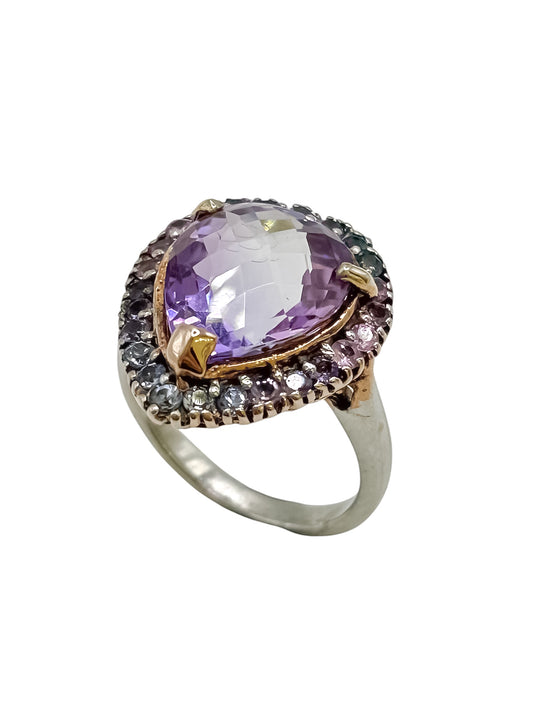 Silver Ring With Amethyst