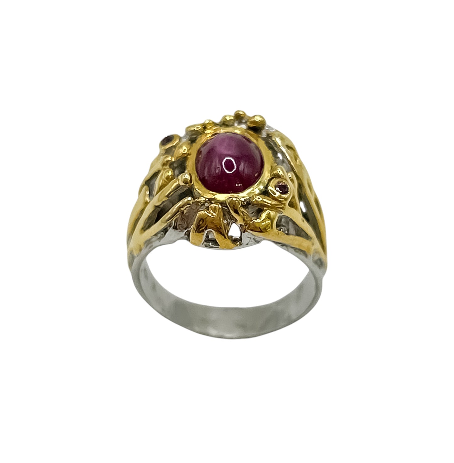 Silver Ring With Ruby