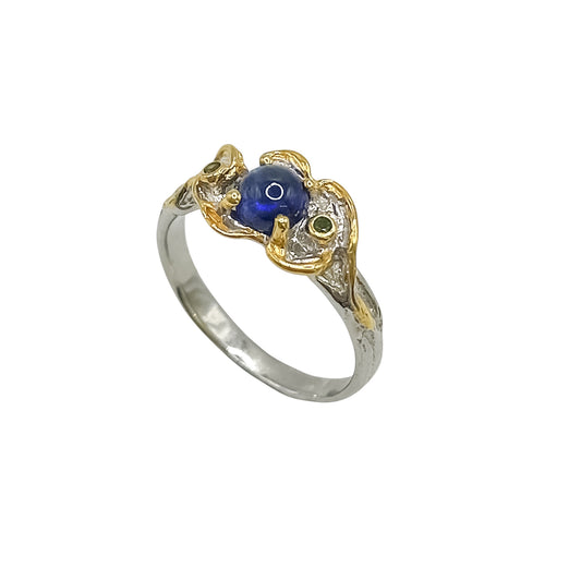 Silver Ring With Sapphire