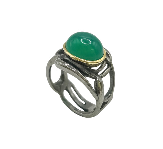 Silver Ring With Chalcedony