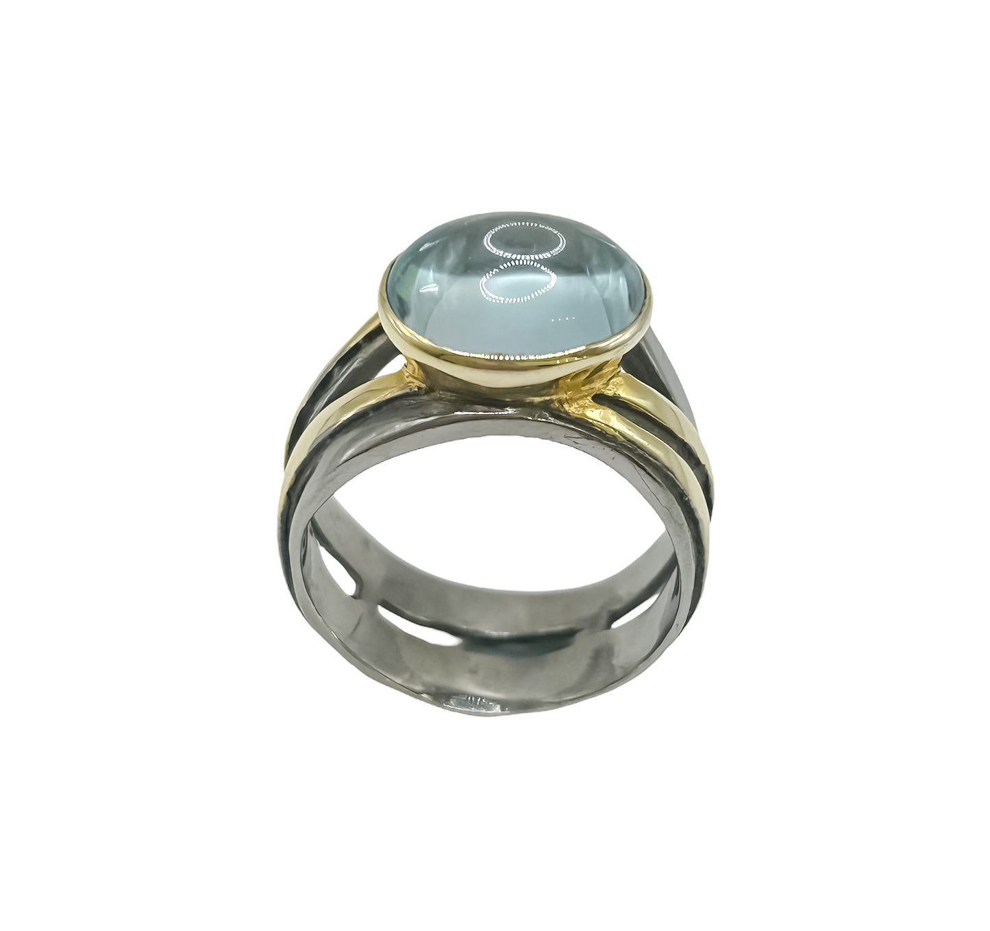 Silver Ring With Blue Topaz