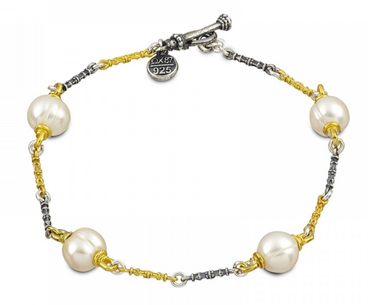 Two Coloured Pearl Bracelet