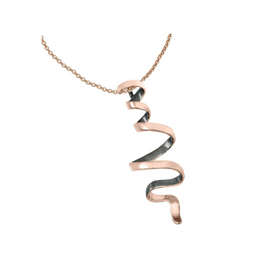 Rose Gold Twirl Necklace