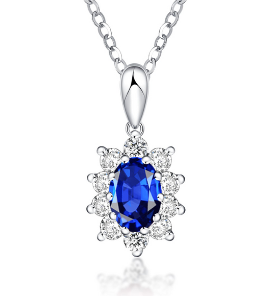 Diamond Sapphire Necklace