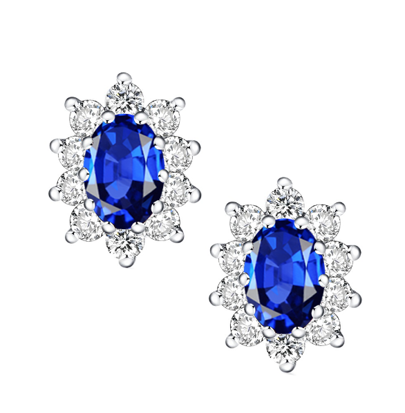 Diamond Sapphire Earrings