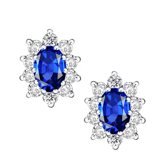 Diamond Sapphire Earrings