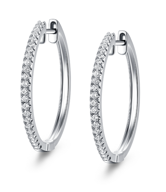 Diamond Hoop Earrings