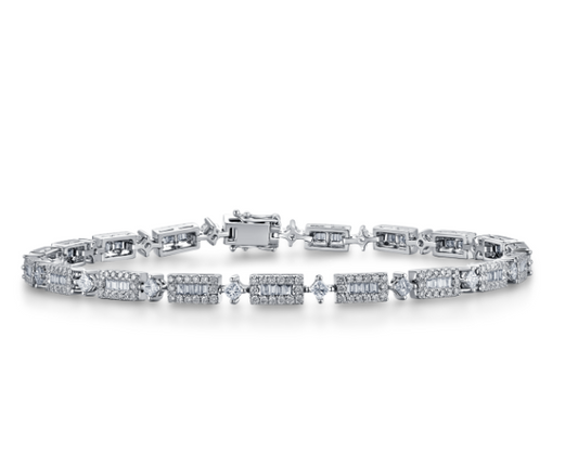 Baguette Diamond Tennis Bracelet