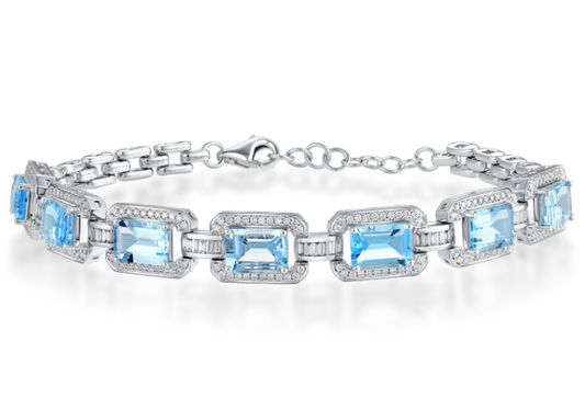 Aquamarine Diamond Bracelet