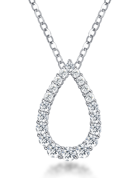 Diamond Pear Shape Necklace