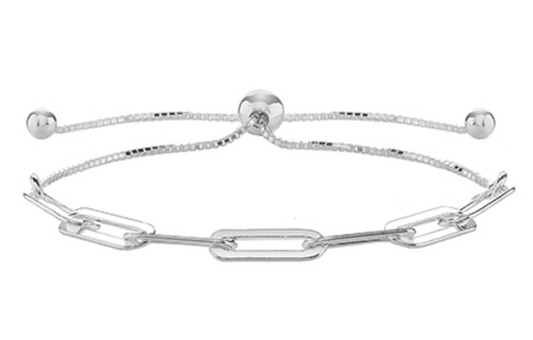 Silver Paper Clip Bracelet