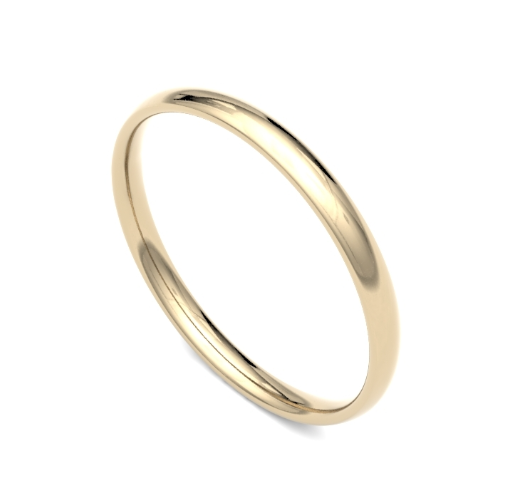 2mm Trad. Court in 9K Yellow Gold