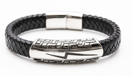 Black Leather Bracelet